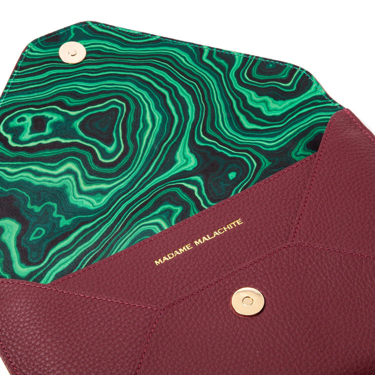 Envelope Clutch | Sealed with a Kiss - Burgundy