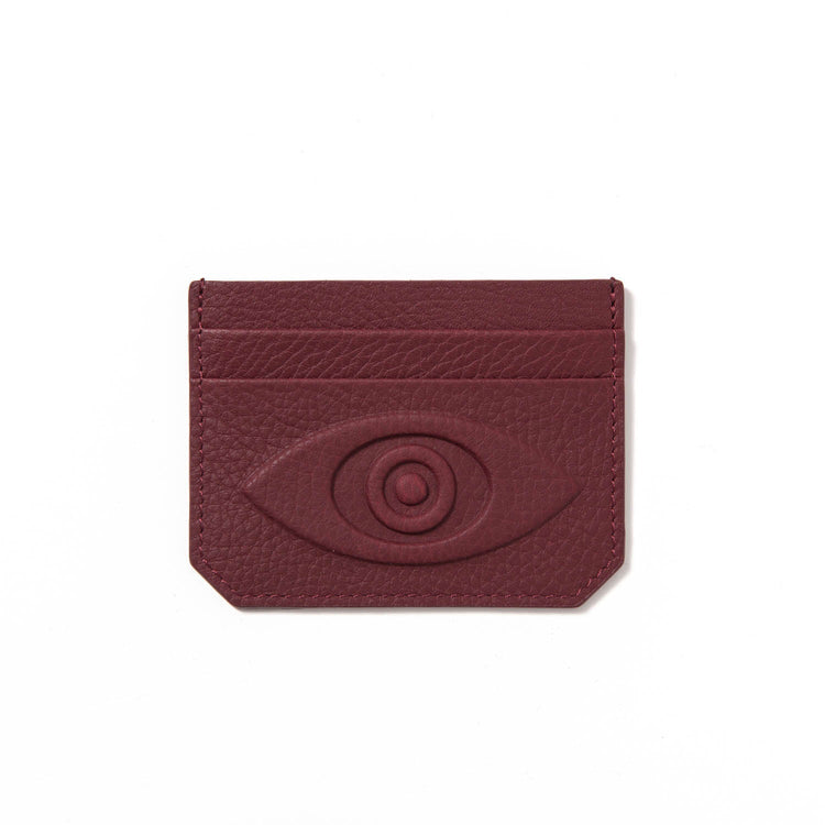 Talisman Credit Card Holder – Embossed Leather Evil Eye