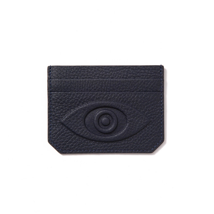 Talisman Credit Card Holder – Embossed Leather Evil Eye