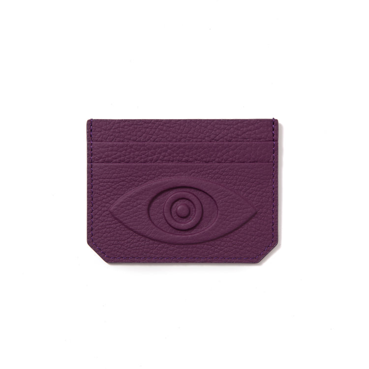 Talisman Credit Card Holder – Embossed Leather Evil Eye