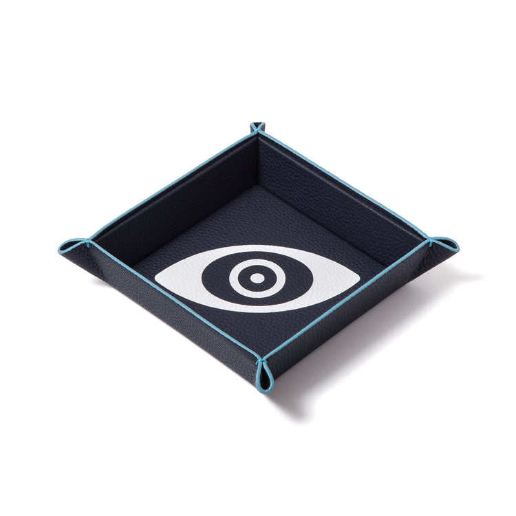 Talisman Marquetry Leather Catchall Tray – Riviera Edition