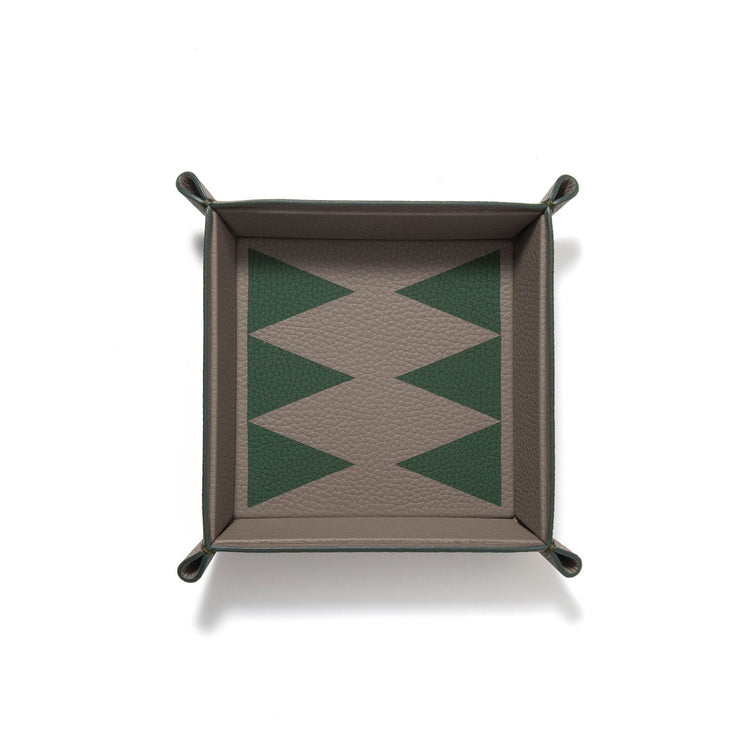 Backgammon Catchall Tray – Leather Marquetry