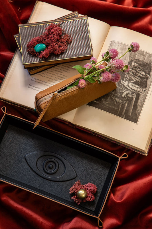 "Theodora" Jeweled Plume Case