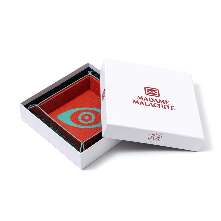 Talisman Marquetry Leather Catchall Tray – Riviera Edition