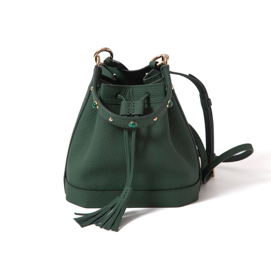 Gem-Set Bucket Bag - Forest