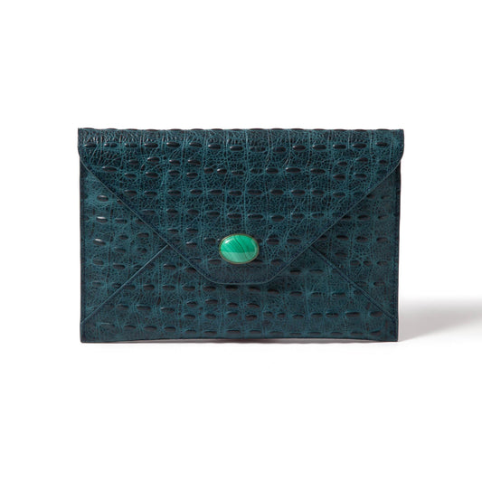 Spotted Envelope Clutch | Sealed with a Kiss - Teal
