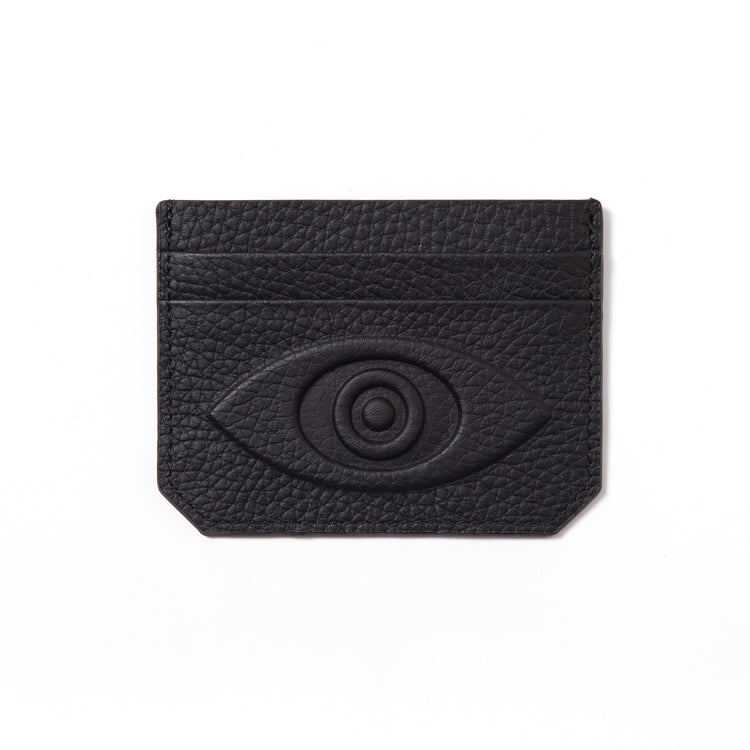 Talisman Credit Card Holder – Embossed Leather Evil Eye