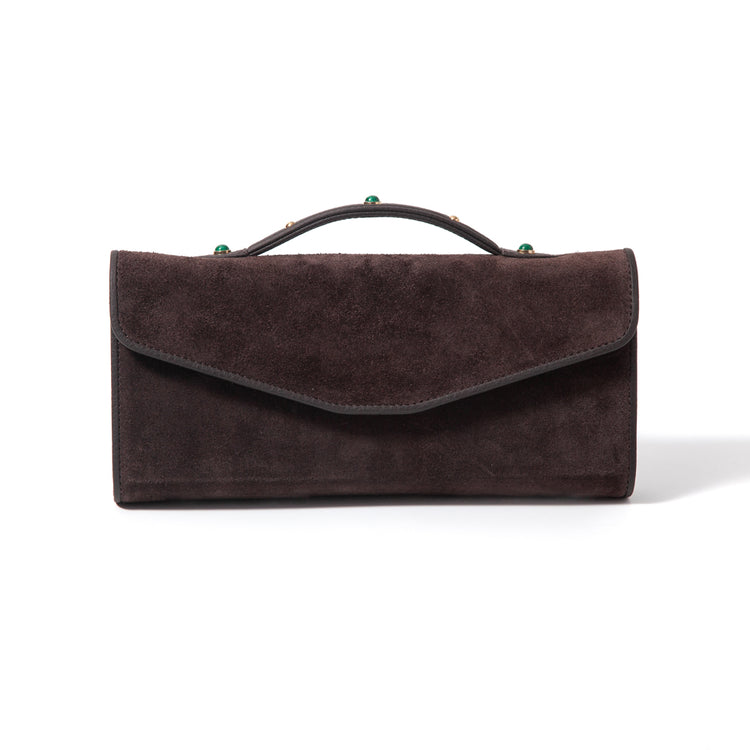 Gem-Set Suede Envelope