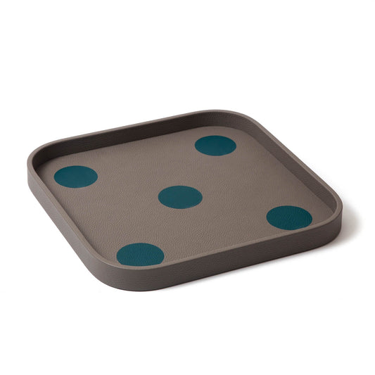 Madame Malachite Leather Tray handcrafted Take a chance and roll the dice! A dice tray perfect for a cocktail hour....