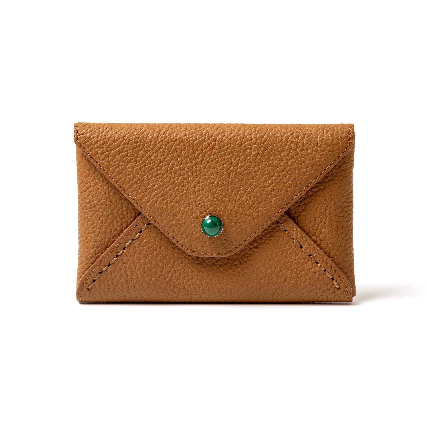 Luxury Leather Mini Envelope Compact Case | Jeweled with Natural ...